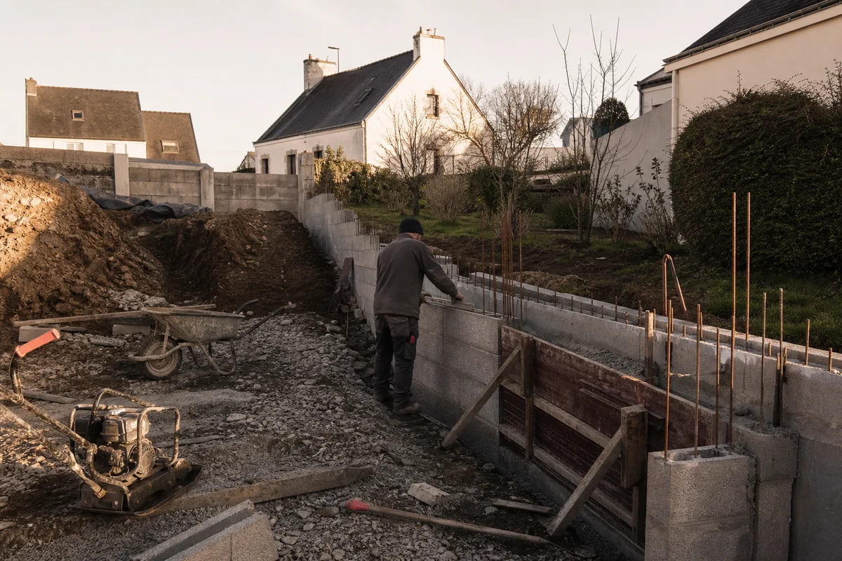 Murs de soutènement à Brest — prestation